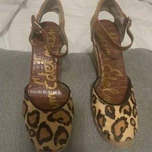 Leopard Print Wedge Espadrilles